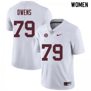 NCAA Women's Alabama Crimson Tide #79 Chris Owens Stitched College Nike Authentic White Football Jersey WE17F51DF